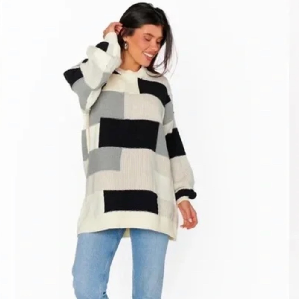 Show Me Your Mumu Patchwork Oversized Sweater